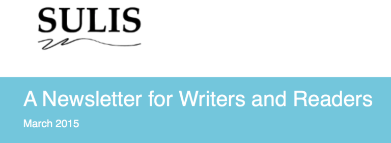 Sulis — A Newsletter for Writers and Readers (March 2015)
