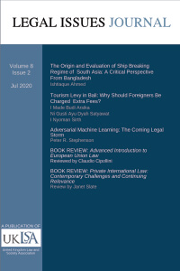Legal Issues Journal Volume 8 Issues 2 now available in paperback and eBook