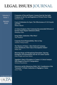 Legal Issues Journal volume for issue one, by United Kingdom law and society association