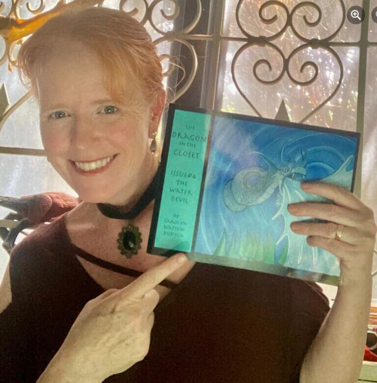 Carolyn Watson Dubisch and book cover of The Water Devil.