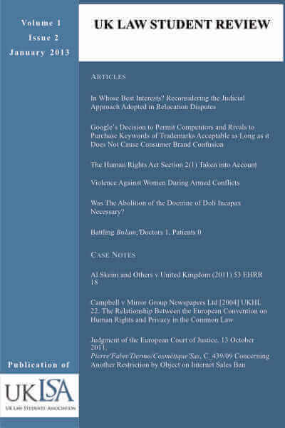 UK Law Student Review 1(2)