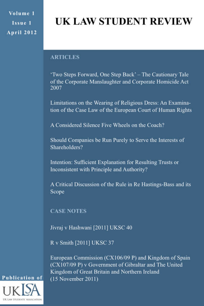 UK Law Student Review 1(1)